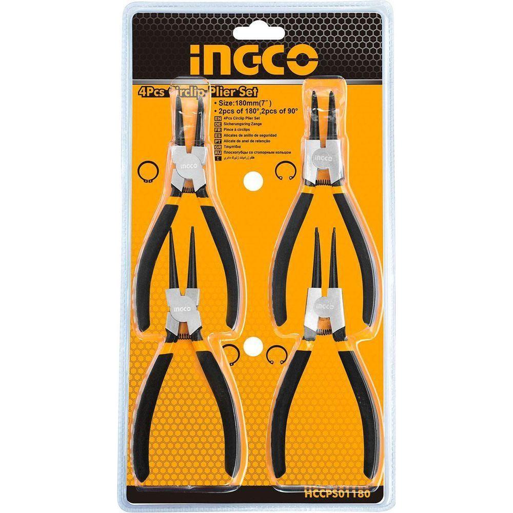 Ingco HCCPS01180 4pcs Circlip Pliers Set - KHM Megatools Corp. Ingco HCCPS01180 4pcs Circlip Pliers Set - KHM Megatools Corp.